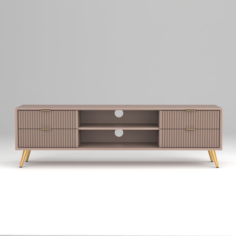 ONIJA Modern TV Unit Cabinet for Living Room | Premium Wooden Media Console with Storage Shelves