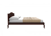 Sthavik Sheesham Wood King Size Bed Without Storage (Walnut Finish)