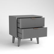 Avyant HDMR Premium Wood Bedside Table (Grey)