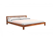 Darvex Sheesham Wood Queen Size Bed Without Storage (Honey Finish)