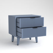 Avyant HDMR Premium Wood Bedside Table (Slate Blue)