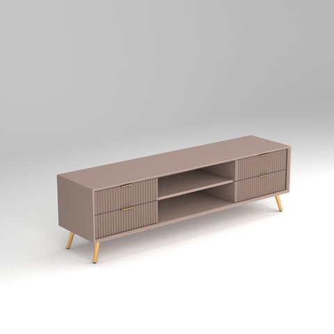 ONIJA Modern TV Unit Cabinet for Living Room | Premium Wooden Media Console with Storage Shelves