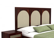 Kathanx Sheesham Wood King Size Bed Without Storage (Walnut Finish)
