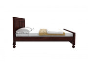 Shilvay Sheesham Wood Queen Size Bed Without Storage (Walnut Finish)