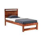 Bacon Sheesham Wood Single Bed Without Storage (Honey Finish)