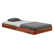 Bryan Sheesham Wood Single Bed Without Storage (Honey Finish)