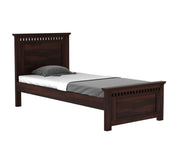 Adolph Sheesham Wood Single Bed Without Storage (Walnut Finish)