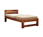 Denzel Sheesham Wood Single Bed Without Storage (Honey Finish)