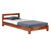 Pavlich Sheesham Wood Single Bed Without Storage (Honey Finish)