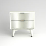 Avyant HDMR Premium Wood Bedside Table (White)