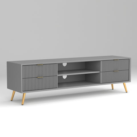 ONIJA Modern TV Unit Cabinet for Living Room | Premium Wooden Media Console with Storage Shelves