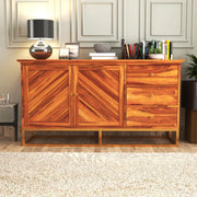 Ulventhor Sheesham Wood Cabinet and Sideboard (Honey Finish)