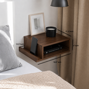 onija Modern Wall Mounted Wooden Bedside Table