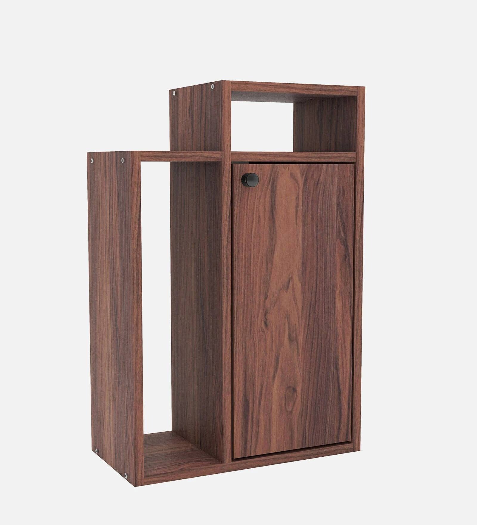ONIJA Wooden Bedside Table/Wooden Side Table For Bed Room Engineered Wood Bedside Table  (Finish Color - Walnut, Knock Down)
