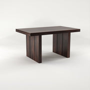ONIJA Solid Sheesham Wood Dining Room Sets 6 Seater Poster Dining Table with 6 Cushions Chairs Walnut Finish