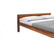 Omvian Sheesham Wood Queen Size Bed Without Storage (Honey Finish)