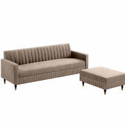 Modern Beige L-Shaped Sofa with Chaise | Premium Fabric Sofa