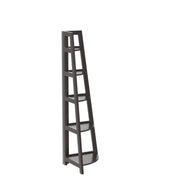 ONIJA Wooden Corner Bookshelf for Living Room