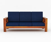 ONIJA Solid Sheesham Wooden 3 Seater Sofa Set for Living Room Honey Finish