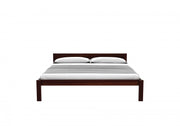 Omvian Sheesham Wood King Size Bed Without Storage (Walnut Finish)