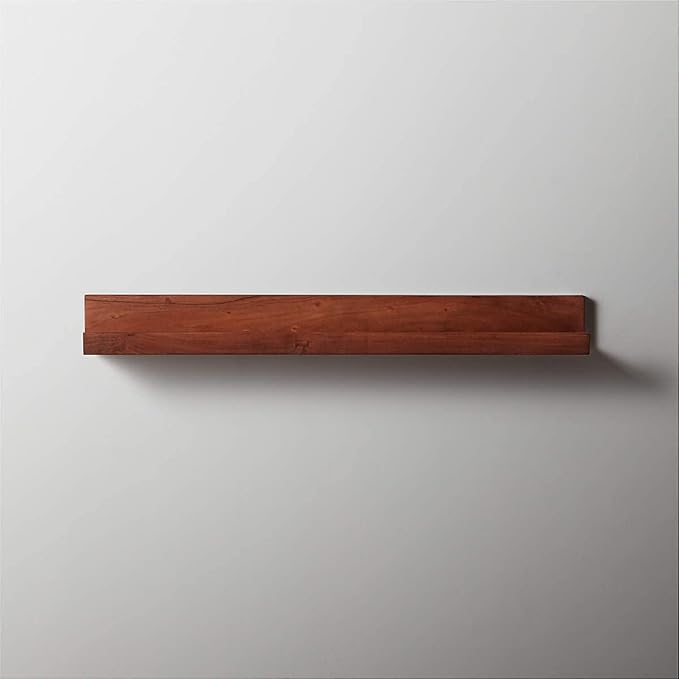 ONIJA Sheesham Wood Floating Shelves for Wall, Rustic Wall Mounted Ledge Shelf for Bathroom, Bedroom, Living Home Decor (Set of 3 Pieces) Large 24 in,Medium 18 in, Small 12 inches