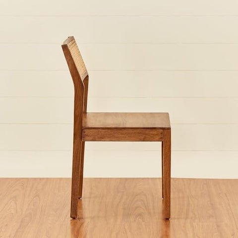 ONIJA  Furniture Solid sheesham Wooden Cane Chair Connection Terra Brown Sheesham Wood Dining Chair Set Off 2 (honet Finish top)