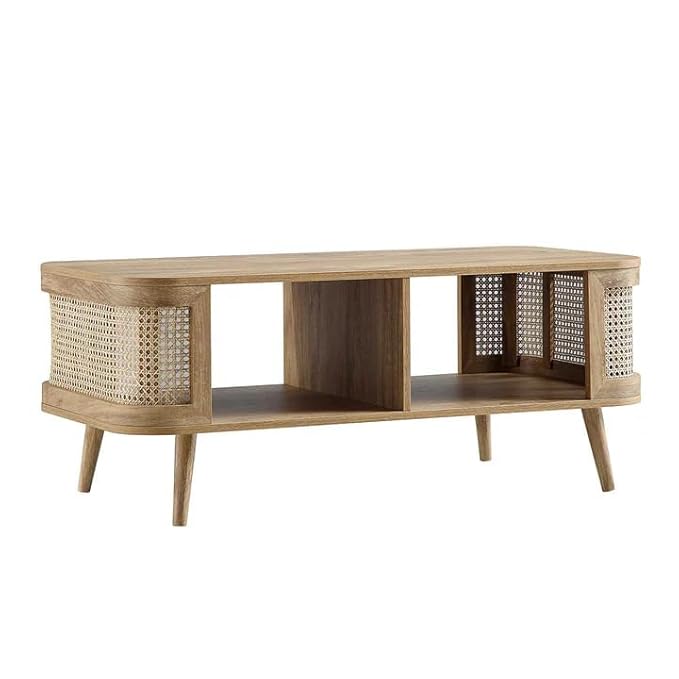 ONIJA Solid Wooden Centre Table for Living Room | Centre Table for Home & Office Furniture | Coffee Table | Natural Finish