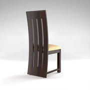 ONIJA Solid Sheesham Wood Dining Room Sets 6 Seater Poster Dining Table with 6 Cushions Chairs Walnut Finish