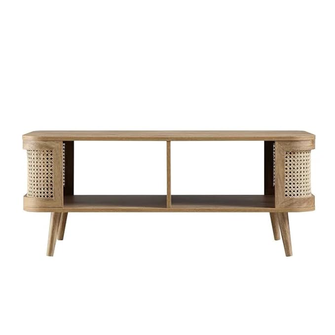 ONIJA Solid Wooden Centre Table for Living Room | Centre Table for Home & Office Furniture | Coffee Table | Natural Finish