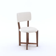 6 Seater Wooden Dining Table Set with Upholstered Chairs