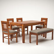 ONIJA  Wooden 6 Seater Dining Table Set