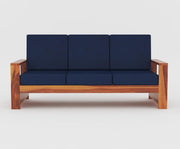 ONIJA Solid Sheesham Wooden 5 Seater Sofa Set for Living Room, 3+1+1 Seater Sofa Sets Honey Finish