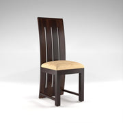 ONIJA Solid Sheesham Wood Dining Room Sets 6 Seater Poster Dining Table with 6 Cushions Chairs Walnut Finish