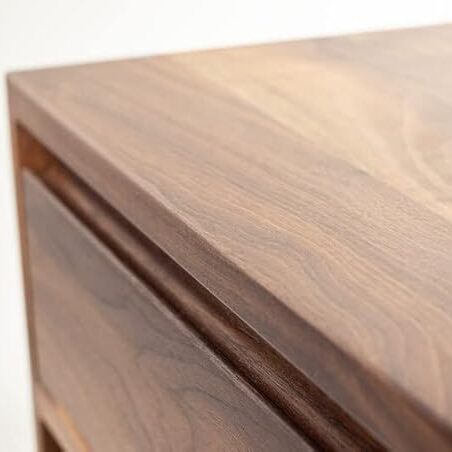 ONIJA Wooden Bedside Table for Bedroom | Wooden Nightstand Lamp Table with 1 Drawer & Shelf