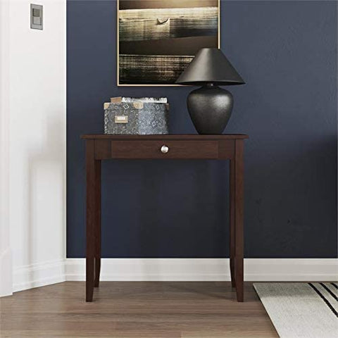 ONIJA  Wooden Console Table for Living Room | Side Entrance Table for Home with 1 Drawer | Sheesham Wood, Coffee ColoUr