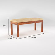 ONIJA Solid Sheesham Wood Dining Room Sets 6 Seater Poster ining Table with 4 Cushions Chairs & 1 Bench  Honey Finish
