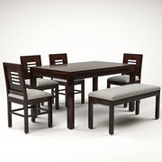 ONIJA  Wooden 6 Seater Dining Table Set