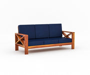 ONIJA Solid Sheesham Wooden 3 Seater Sofa Set for Living Room Honey Finish
