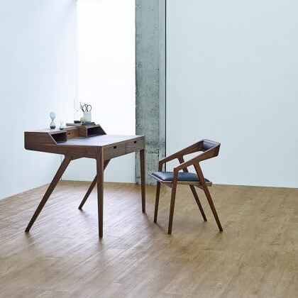 ONIJA Furniture Solid sheesham Modern Wooden Dining Chair with Arms, Upholstered Cushioned Seat, Walnut Finish seat Color Off (Blue)