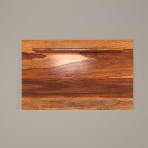 ONIJA  Wooden Wall Mount TV Unit (Sheesham Wood) (Honey Finish)