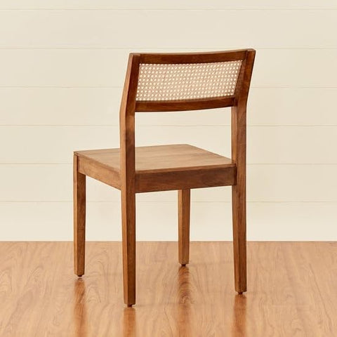 ONIJA  Furniture Solid sheesham Wooden Cane Chair Connection Terra Brown Sheesham Wood Dining Chair Set Off 2 (honet Finish top)
