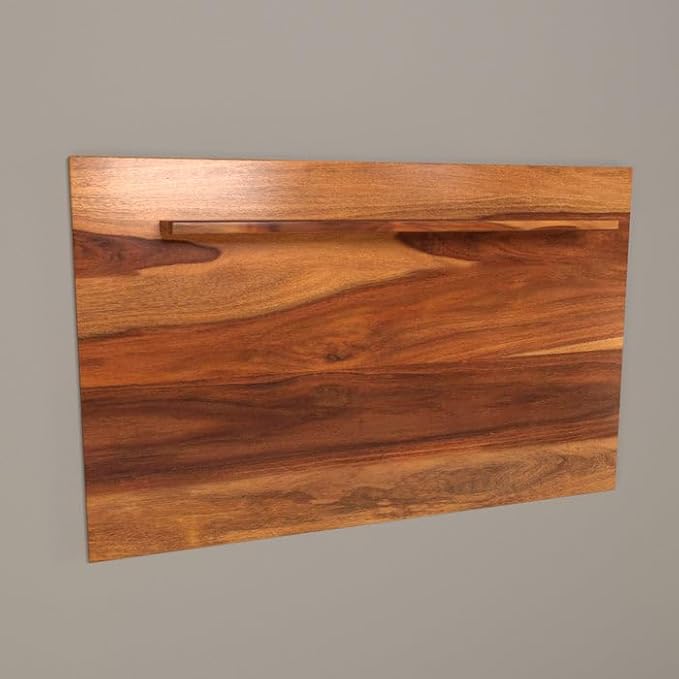 ONIJA  Wooden Wall Mount TV Unit (Sheesham Wood) (Honey Finish)