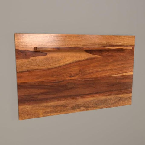 ONIJA  Wooden Wall Mount TV Unit (Sheesham Wood) (Honey Finish)