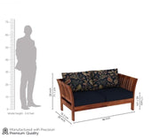 ONIJA Solid Sheesham Wooden 2 Seater Sofa Natural Finish