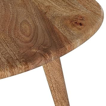 ONIJA Furnelift Sheesham Wood Triangle Nightstand Side Table for Bedroom Living Room