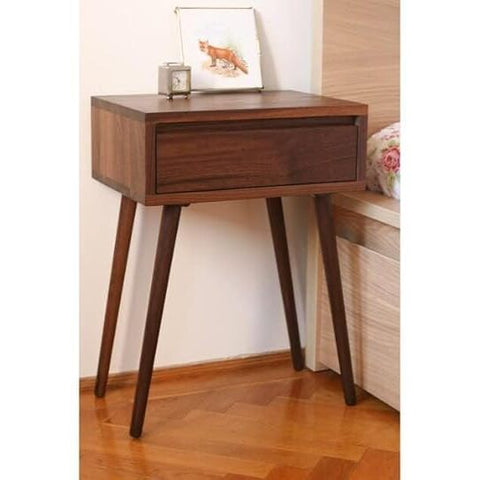 ONIJA  Wooden Bedside Table for Bedroom/Nightstand | Wooden Nightstand Lamp Table with 1 Drawer