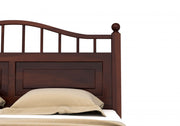 Varnak Sheesham Wood King Size Bed Without Storage (Walnut Finish)