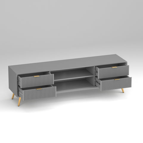 ONIJA Modern TV Unit Cabinet for Living Room | Premium Wooden Media Console with Storage Shelves