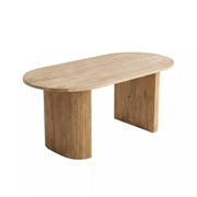 Wooden Dining Table Set with Cane Chairs