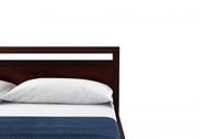 Oraxen Sheesham Wood King Size Bed Without Storage (Walnut Finish)